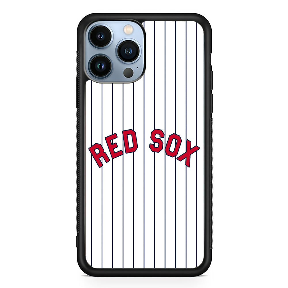 Baseball Boston Red Sox MLB 002 iPhone 15 Pro Case-Phone Case-Rubber Black (2D Case)-Altracase