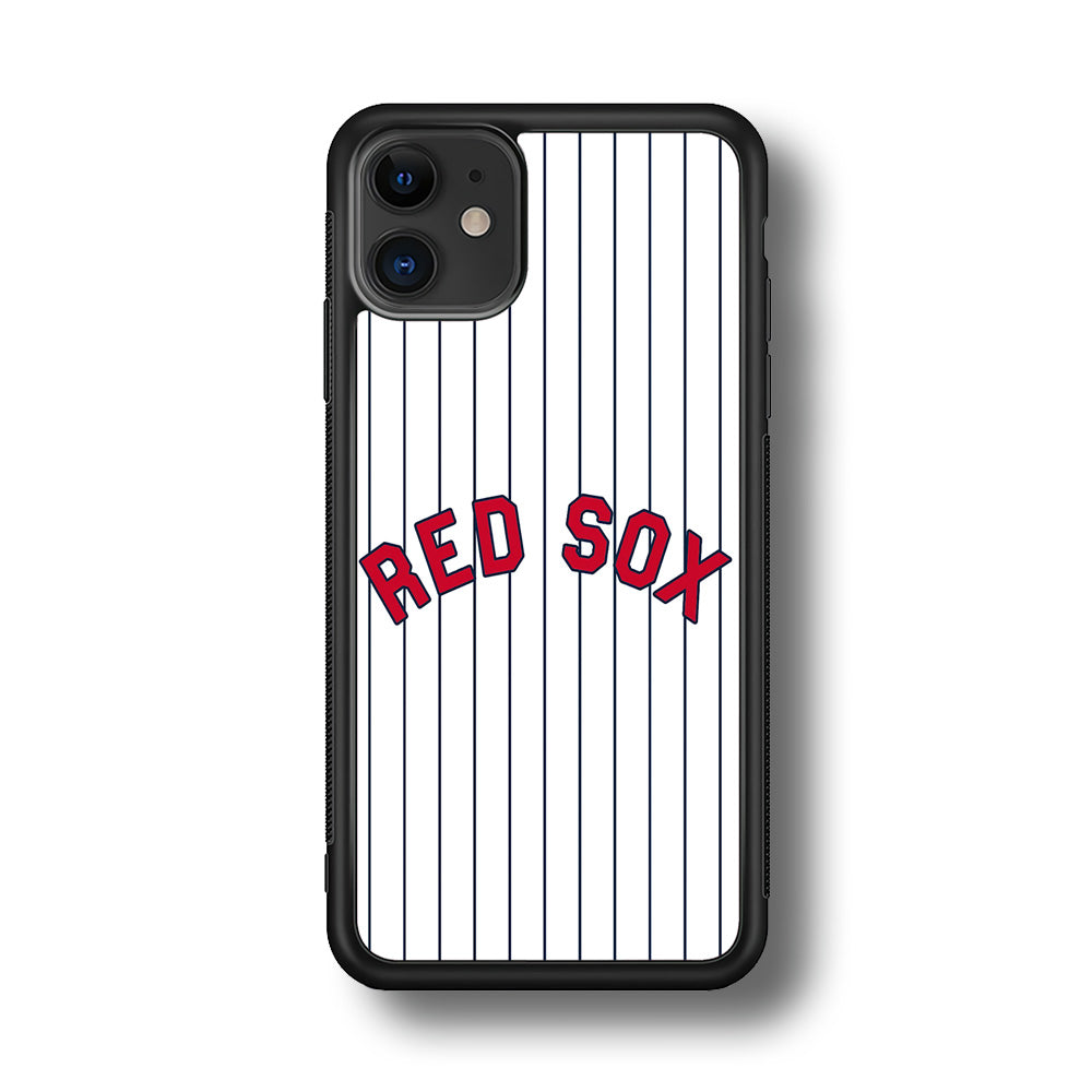 Baseball Boston Red Sox MLB 002 iPhone 11 Case-Phone Case-Rubber Black (2D Case)-Altracase