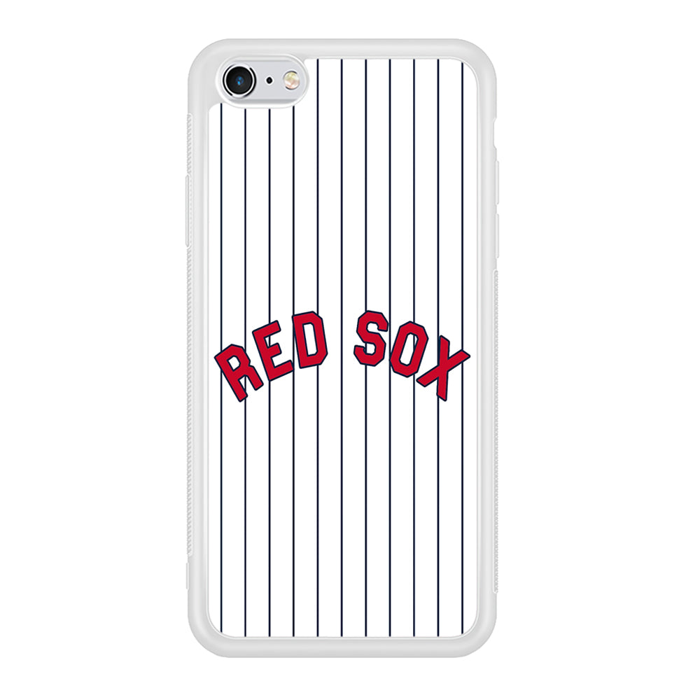 Baseball Boston Red Sox MLB 002 iPhone 6 Plus | 6s Plus Case-Phone Case-Rubber White (2D Case)-Altracase