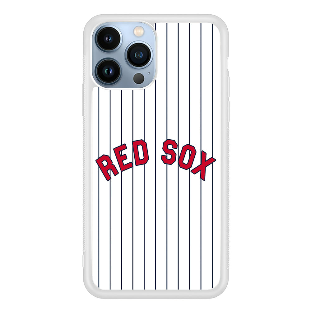 Baseball Boston Red Sox MLB 002 iPhone 15 Pro Case-Phone Case-Rubber White (2D Case)-Altracase