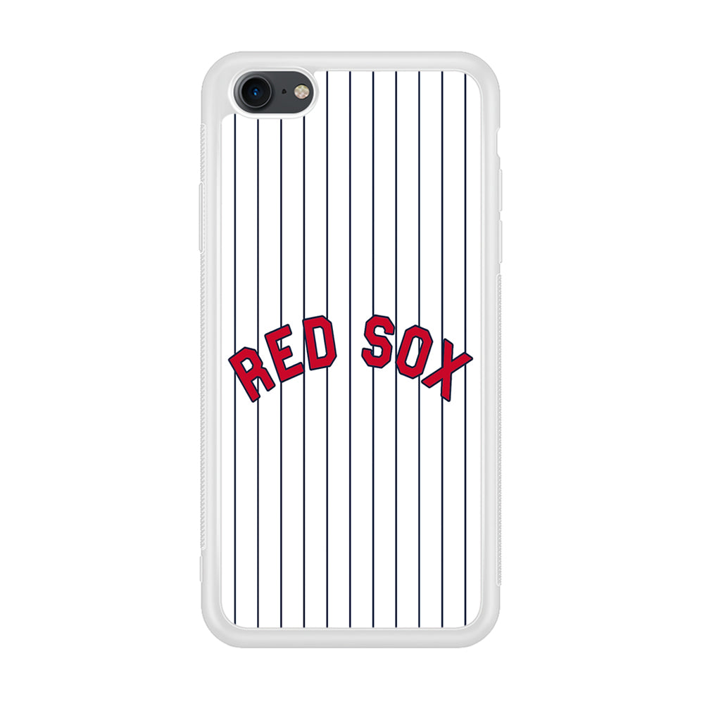 Baseball Boston Red Sox MLB 002 iPhone 7 Case-Phone Case-Rubber White (2D Case)-Altracase