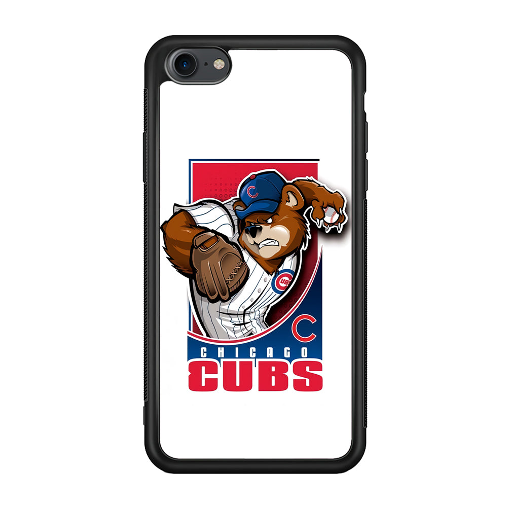 Baseball Chicago Cubs MLB 001 iPhone 7 Case-Phone Case-Rubber Black (2D Case)-Altracase
