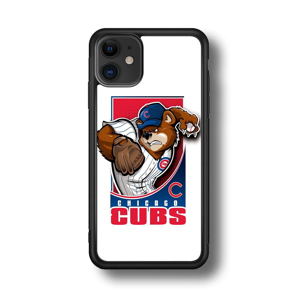 Baseball Chicago Cubs MLB 001 iPhone 11 Case-Phone Case-Rubber Black (2D Case)-Altracase