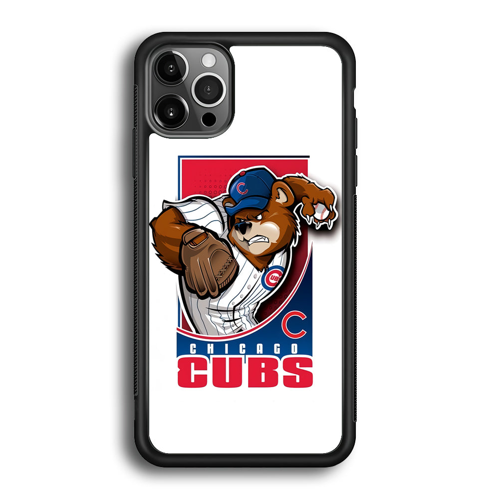 Baseball Chicago Cubs MLB 001 iPhone 12 Pro Case-Phone Case-Rubber Black (2D Case)-Altracase