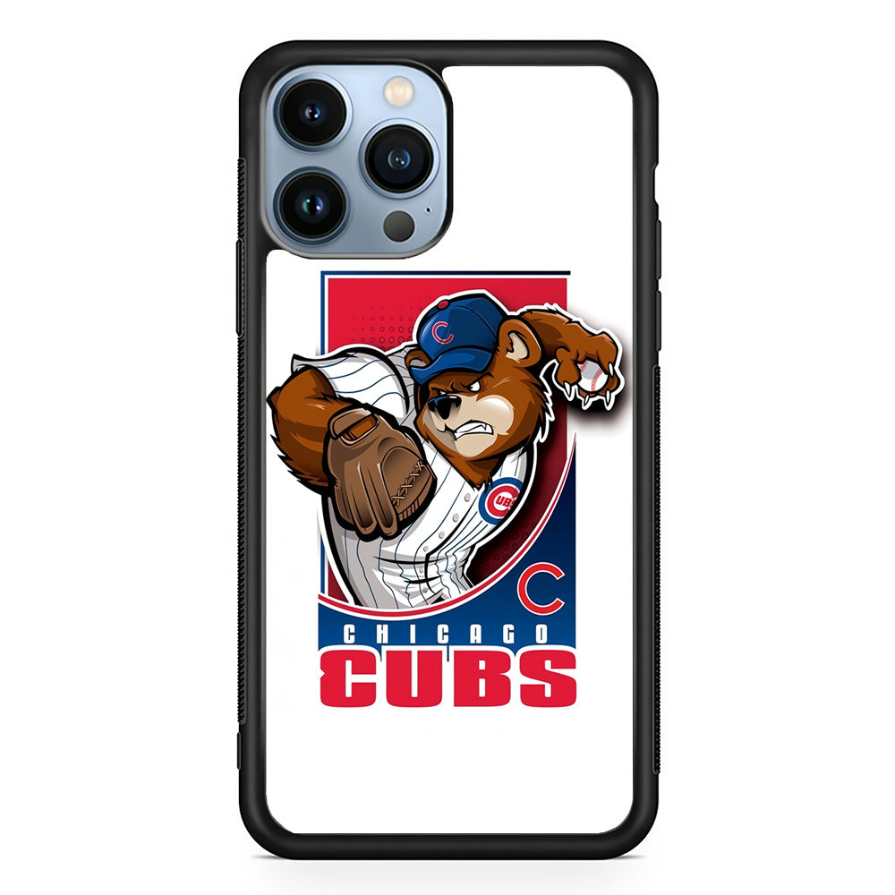 Baseball Chicago Cubs MLB 001 iPhone 15 Pro Case-Phone Case-Rubber Black (2D Case)-Altracase