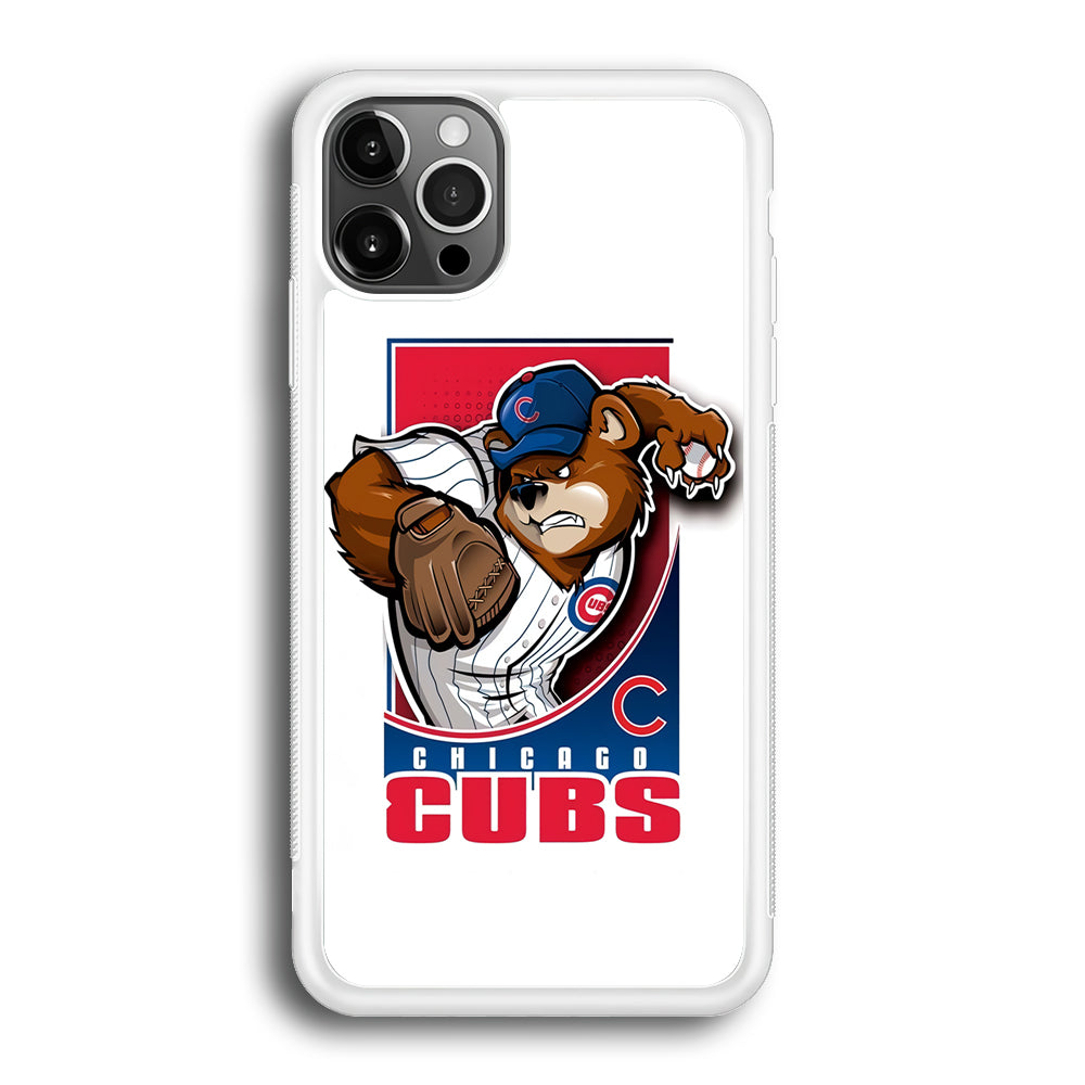 Baseball Chicago Cubs MLB 001 iPhone 12 Pro Case-Phone Case-Rubber White (2D Case)-Altracase