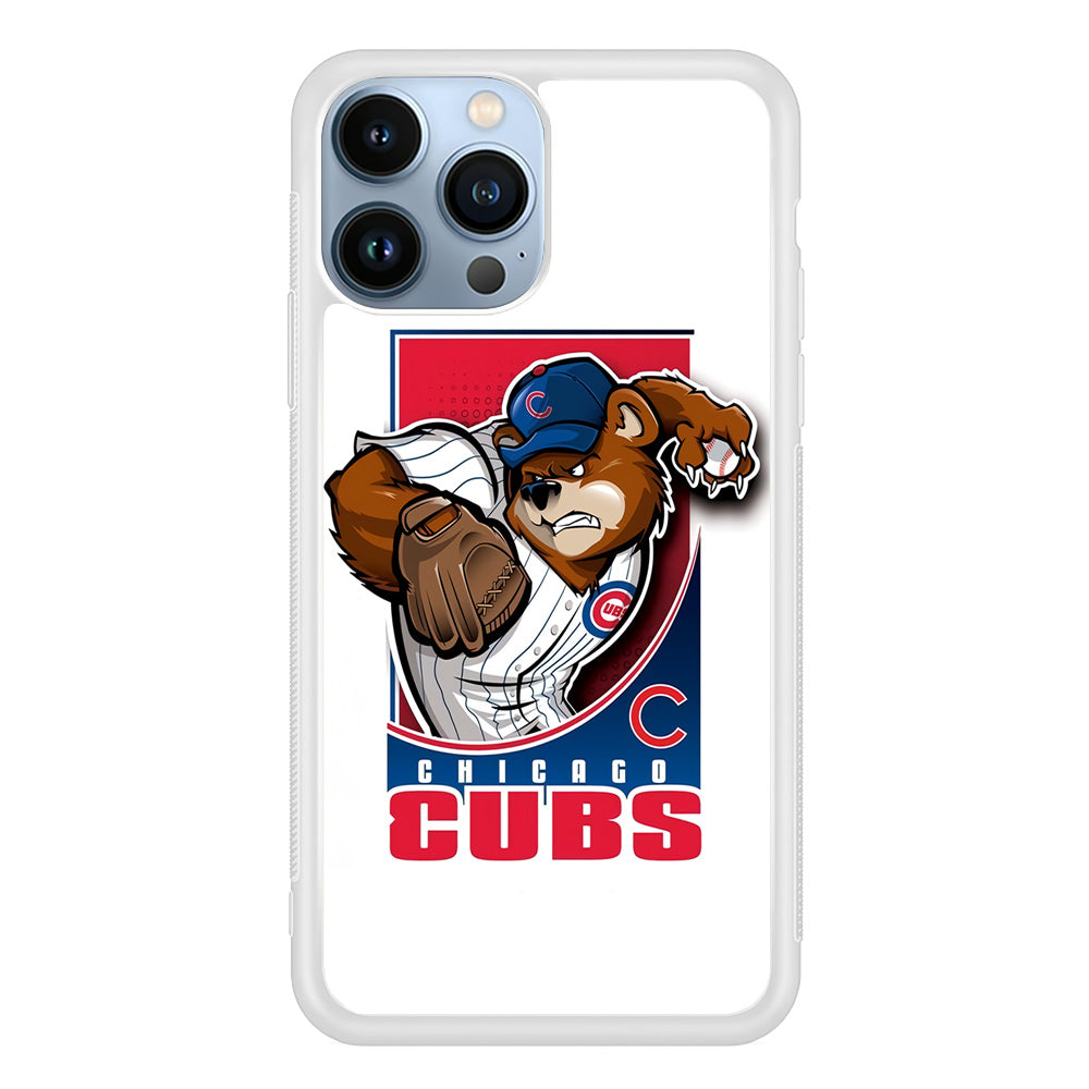 Baseball Chicago Cubs MLB 001 iPhone 15 Pro Case-Phone Case-Rubber White (2D Case)-Altracase