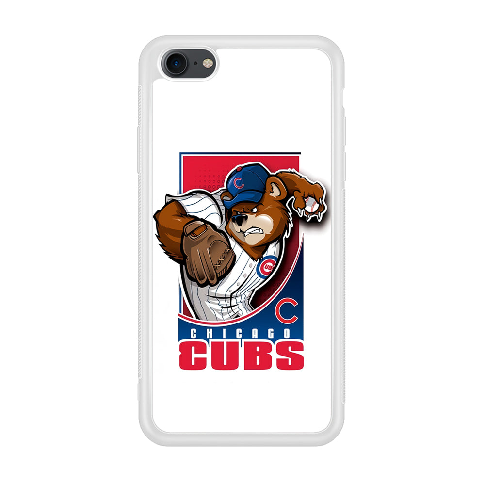 Baseball Chicago Cubs MLB 001 iPhone 7 Case-Phone Case-Rubber White (2D Case)-Altracase