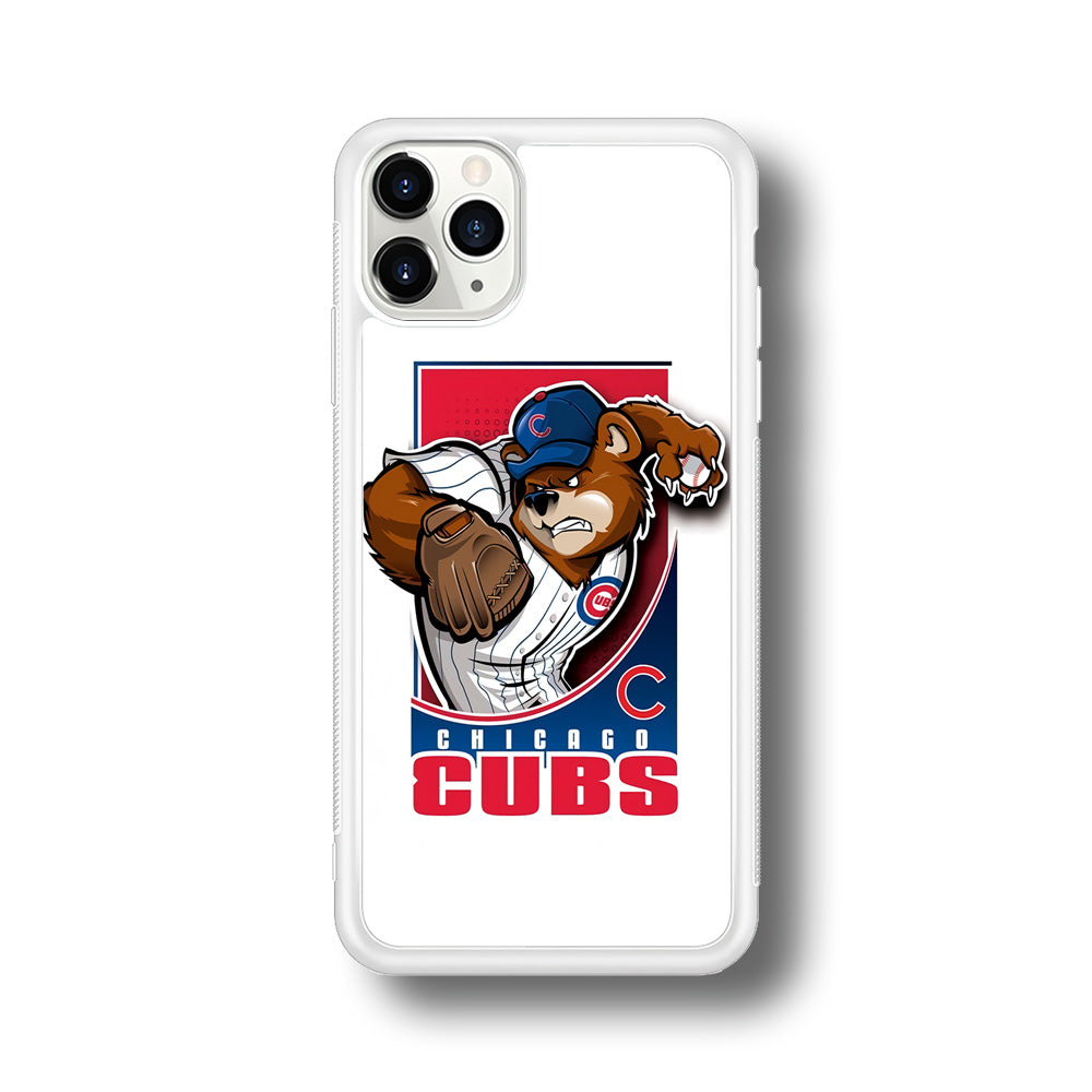Baseball Chicago Cubs MLB 001 iPhone 11 Pro Case-Phone Case-Rubber White (2D Case)-Altracase
