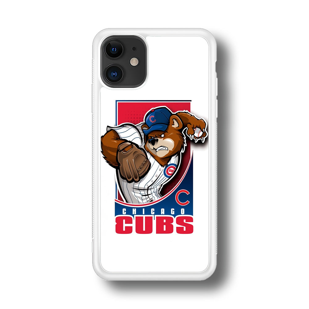 Baseball Chicago Cubs MLB 001 iPhone 11 Case-Phone Case-Rubber White (2D Case)-Altracase
