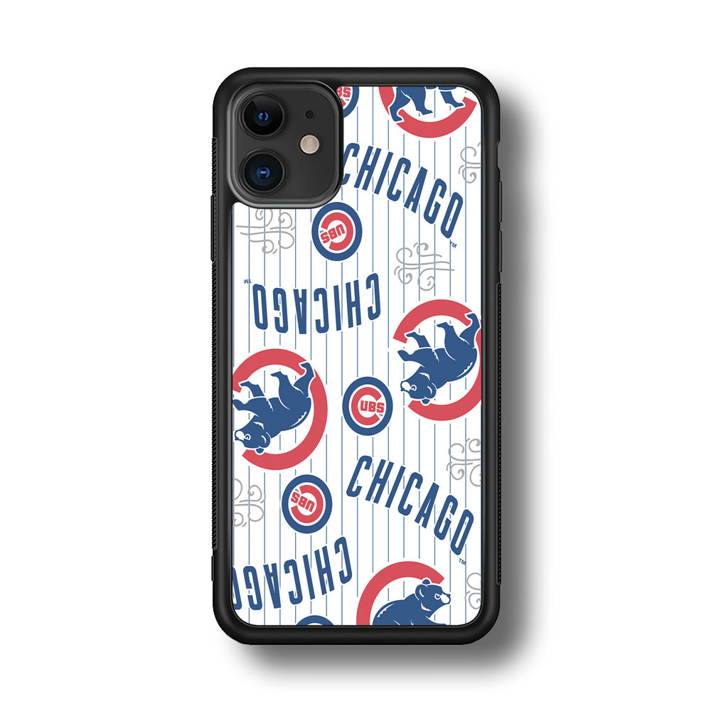 Baseball Chicago Cubs MLB 002 iPhone 11 Case-Phone Case-Rubber Black (2D Case)-Altracase