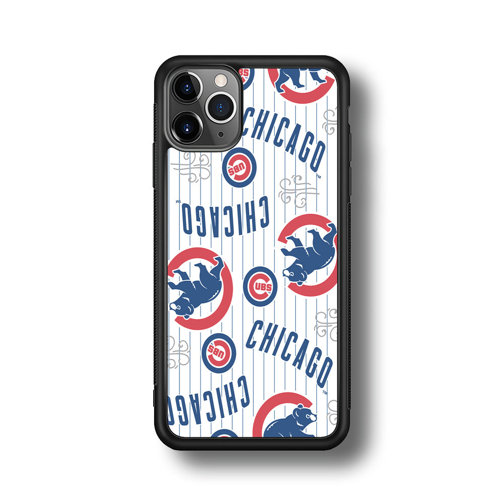 Baseball Chicago Cubs MLB 002 iPhone 11 Pro Case-Phone Case-Rubber Black (2D Case)-Altracase