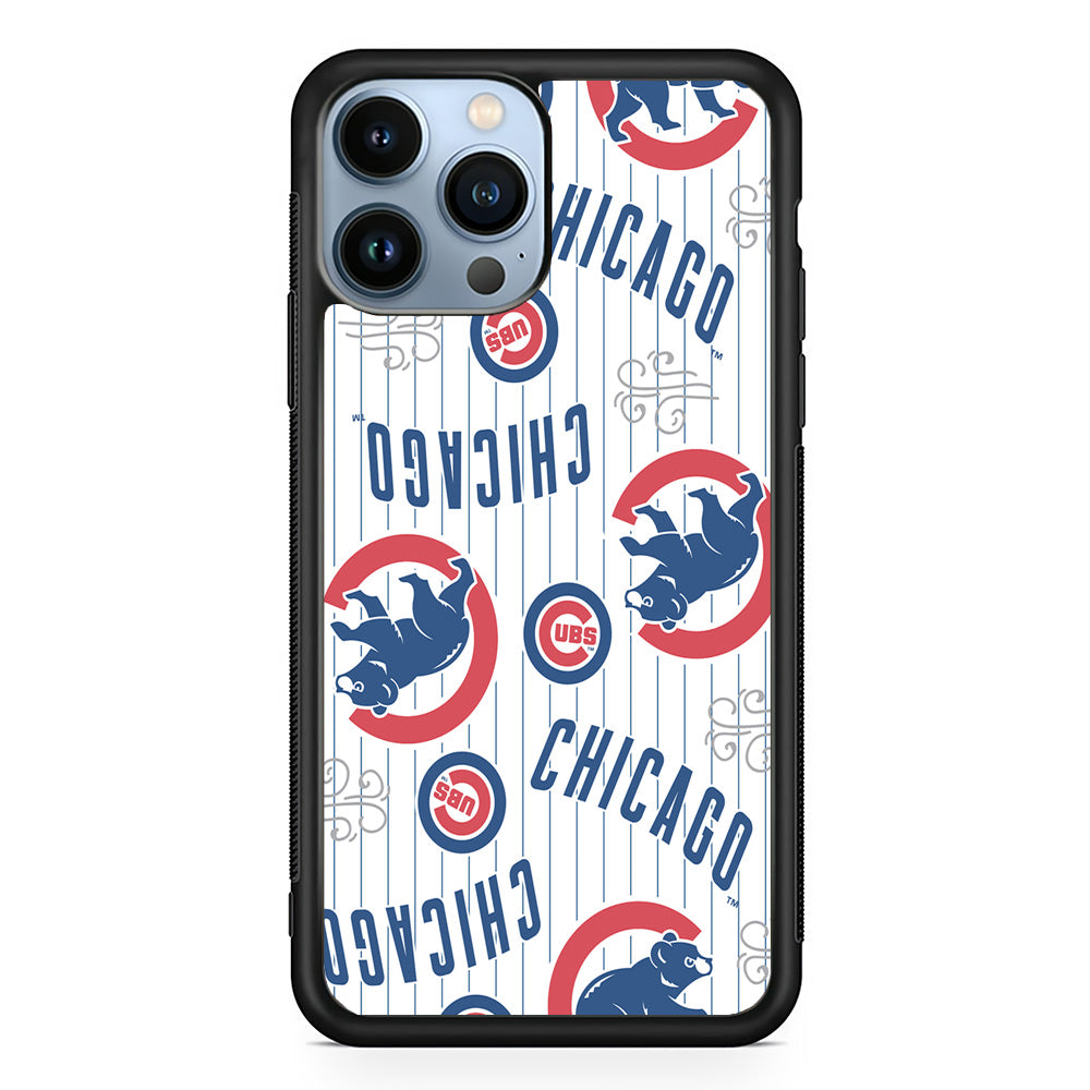 Baseball Chicago Cubs MLB 002 iPhone 15 Pro Case-Phone Case-Rubber Black (2D Case)-Altracase