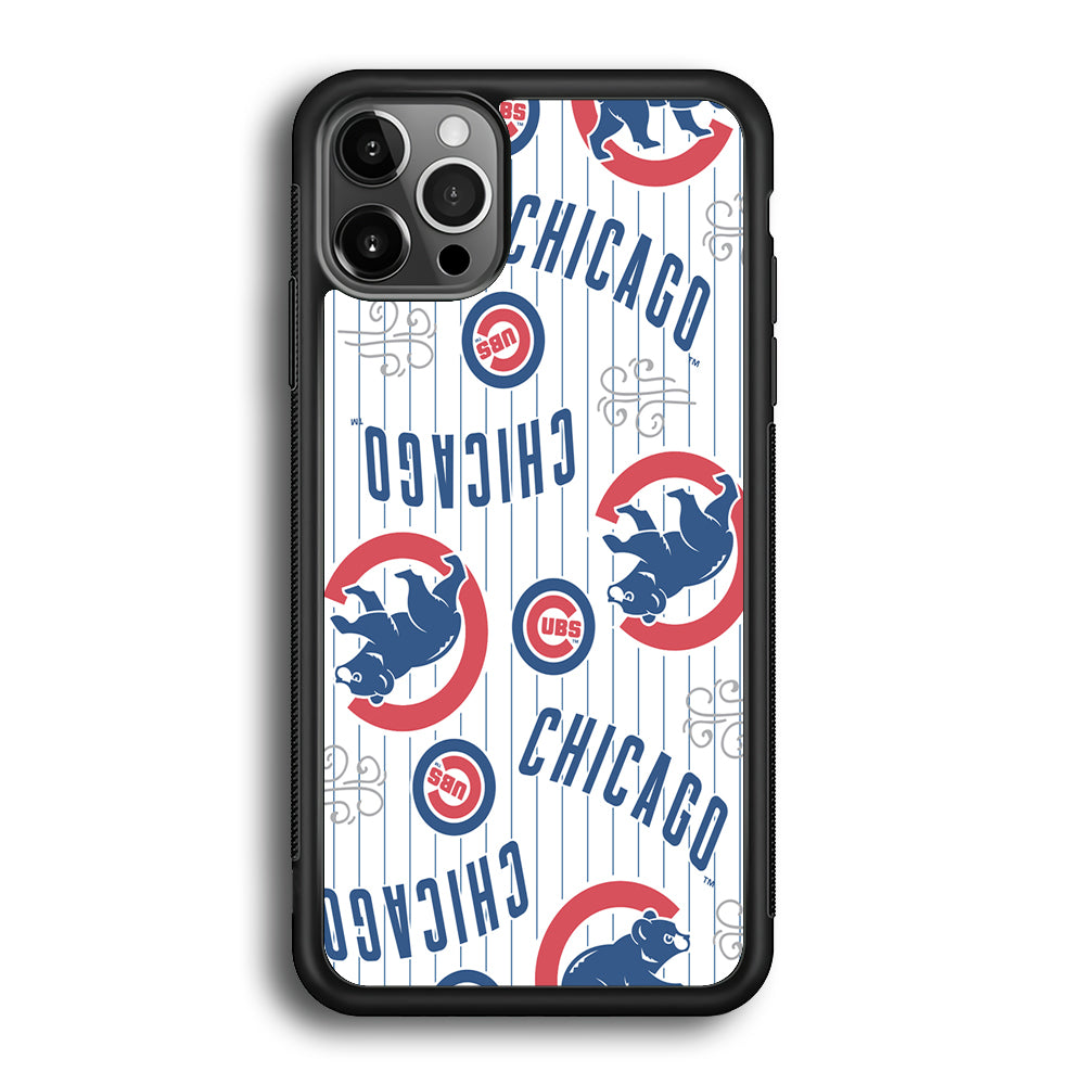 Baseball Chicago Cubs MLB 002 iPhone 12 Pro Case-Phone Case-Rubber Black (2D Case)-Altracase