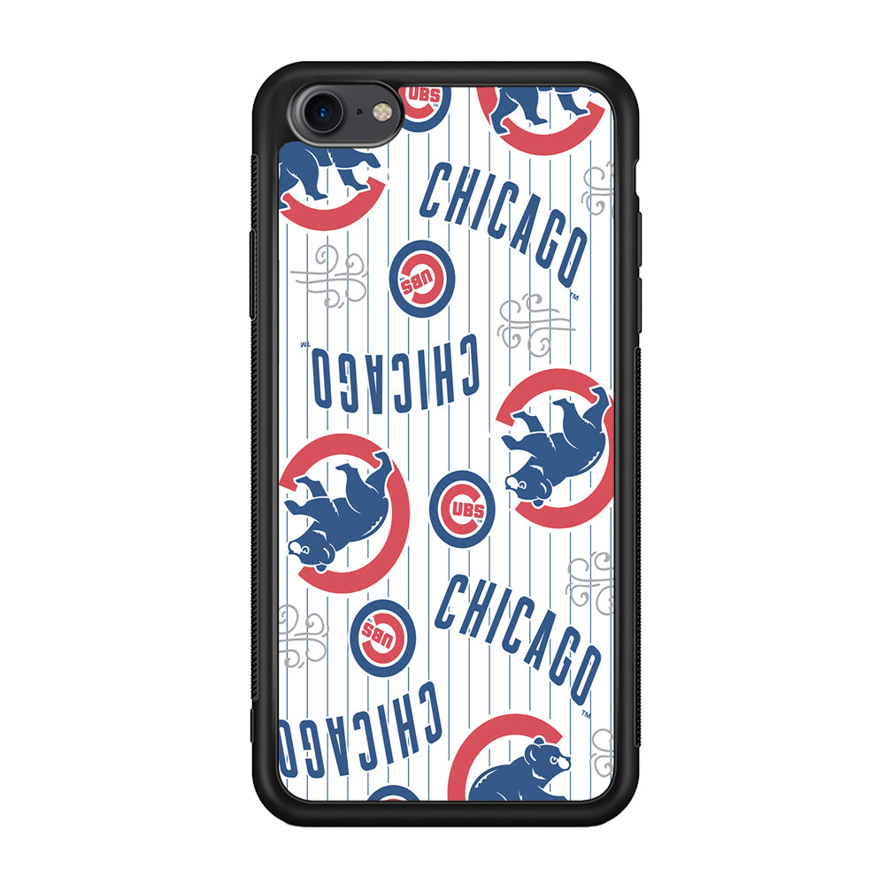 Baseball Chicago Cubs MLB 002 iPhone 7 Case-Phone Case-Rubber Black (2D Case)-Altracase