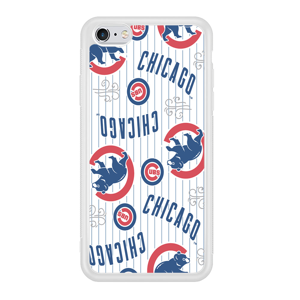 Baseball Chicago Cubs MLB 002 iPhone 6 Plus | 6s Plus Case-Phone Case-Rubber White (2D Case)-Altracase
