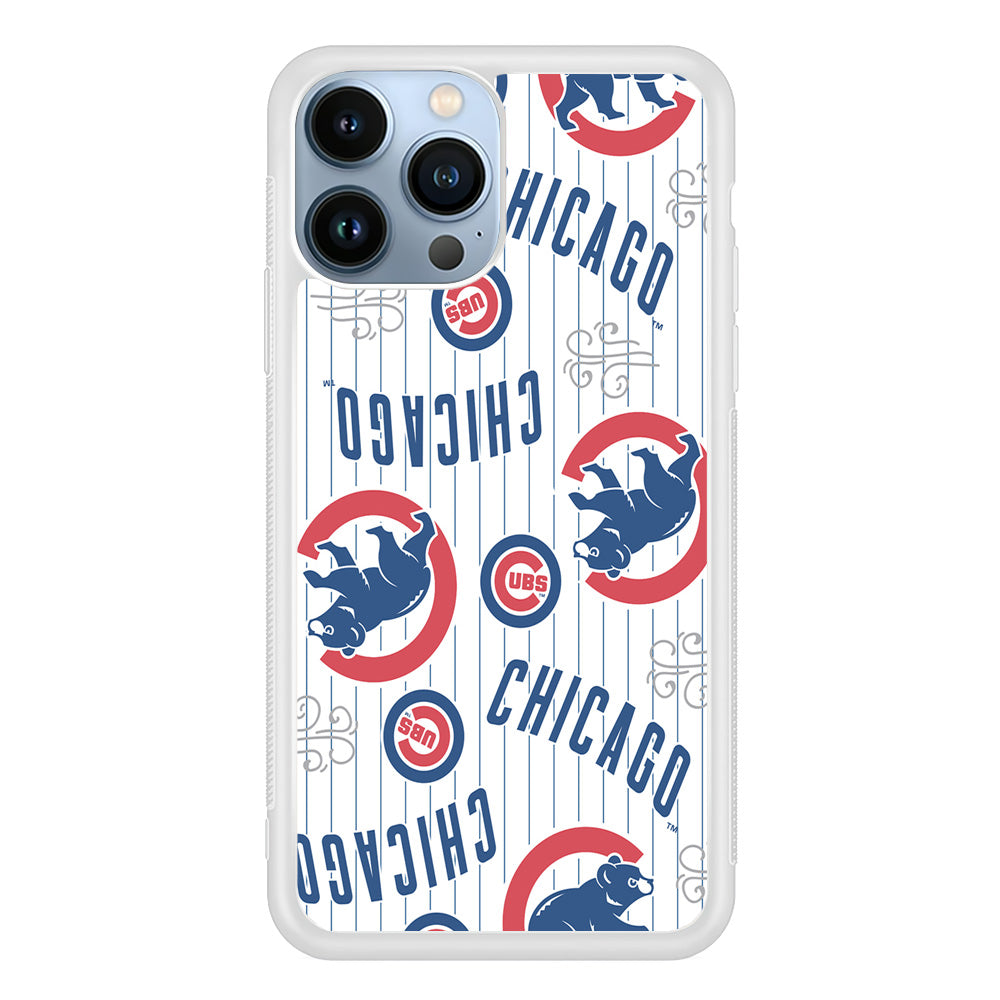 Baseball Chicago Cubs MLB 002 iPhone 15 Pro Case-Phone Case-Rubber White (2D Case)-Altracase