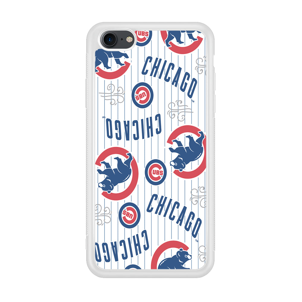Baseball Chicago Cubs MLB 002 iPhone 7 Case-Phone Case-Rubber White (2D Case)-Altracase