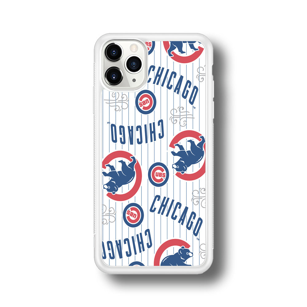 Baseball Chicago Cubs MLB 002 iPhone 11 Pro Case-Phone Case-Rubber White (2D Case)-Altracase