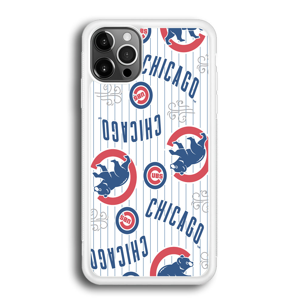 Baseball Chicago Cubs MLB 002 iPhone 12 Pro Case-Phone Case-Rubber White (2D Case)-Altracase