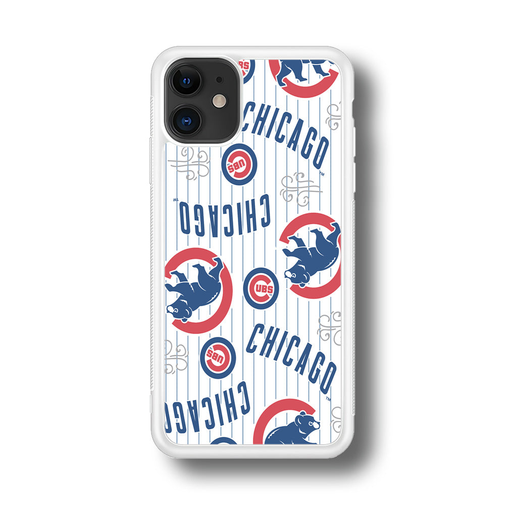 Baseball Chicago Cubs MLB 002 iPhone 11 Case-Phone Case-Rubber White (2D Case)-Altracase