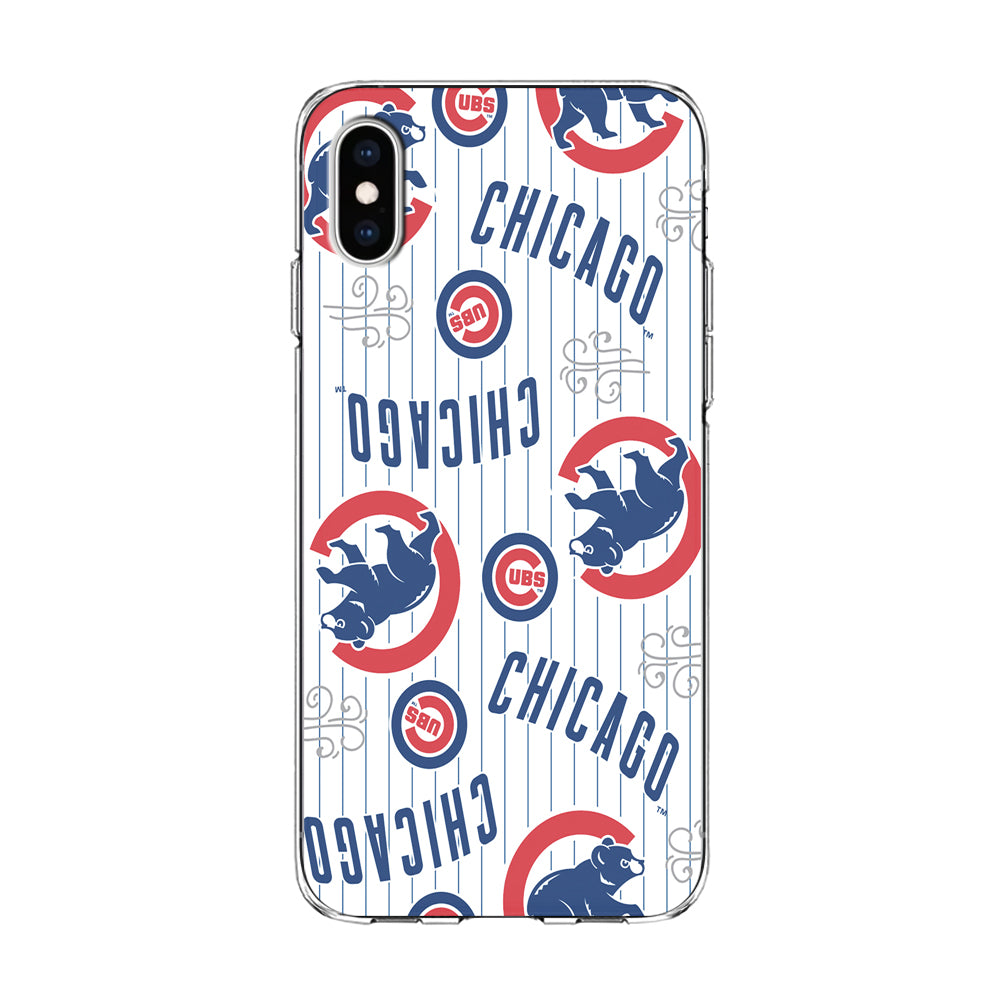 Baseball Chicago Cubs MLB 002 iPhone Xs Max Case-Phone Case-Clear Soft Case-Altracase