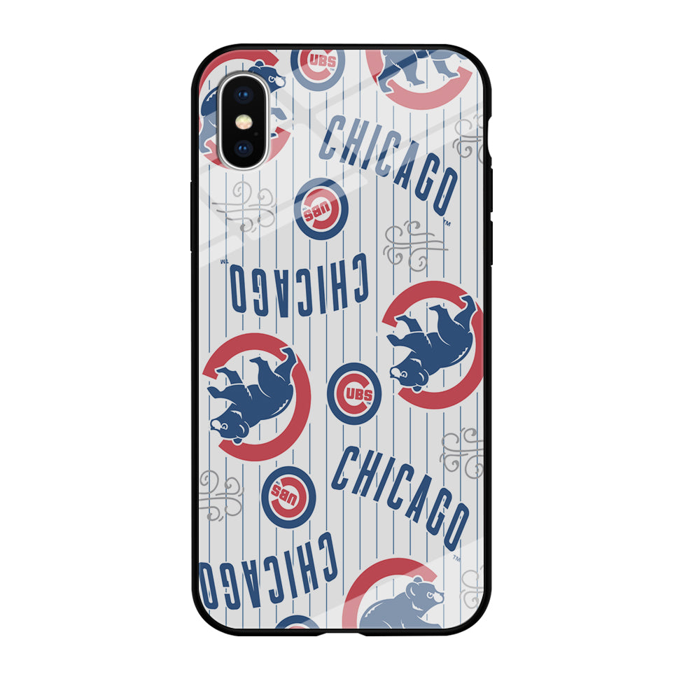 Baseball Chicago Cubs MLB 002 iPhone Xs Max Case-Phone Case-Tempered Glass Case-Altracase