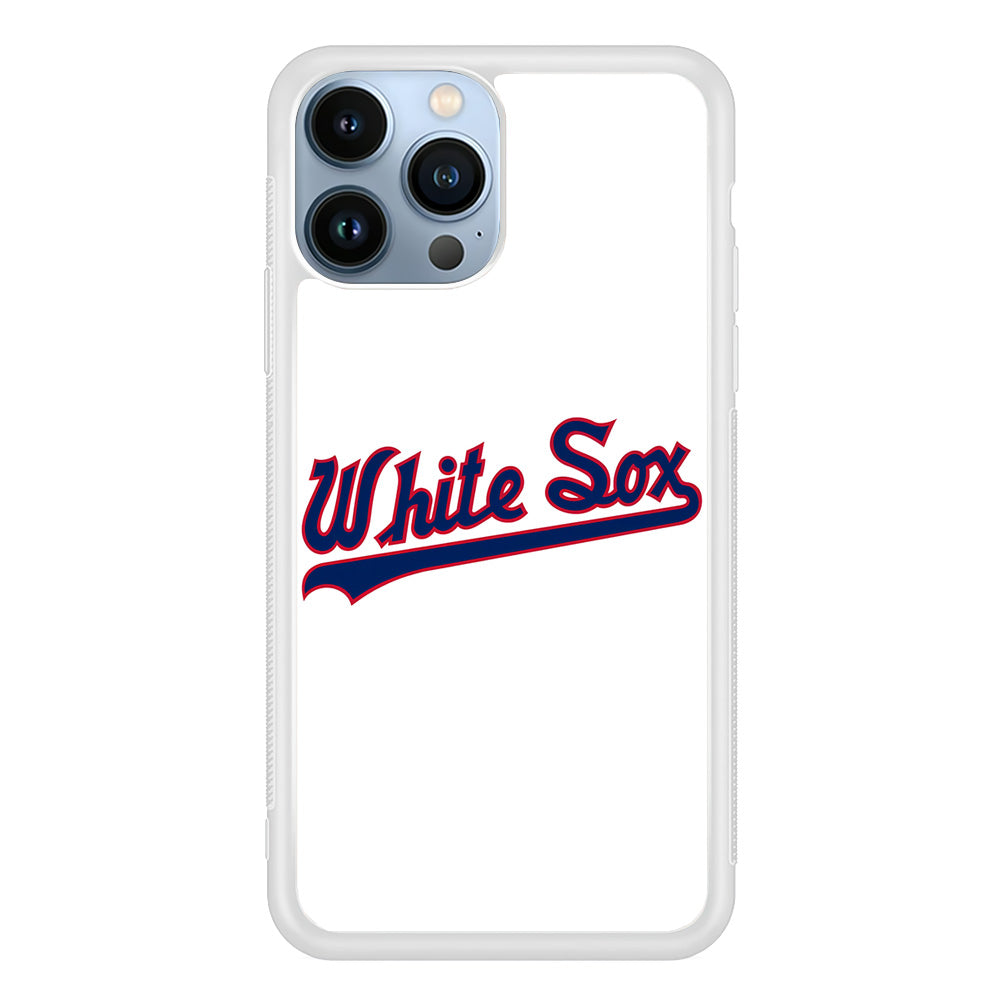 Baseball Chicago White Sox MLB 001 iPhone 15 Pro Case-Phone Case-Rubber White (2D Case)-Altracase
