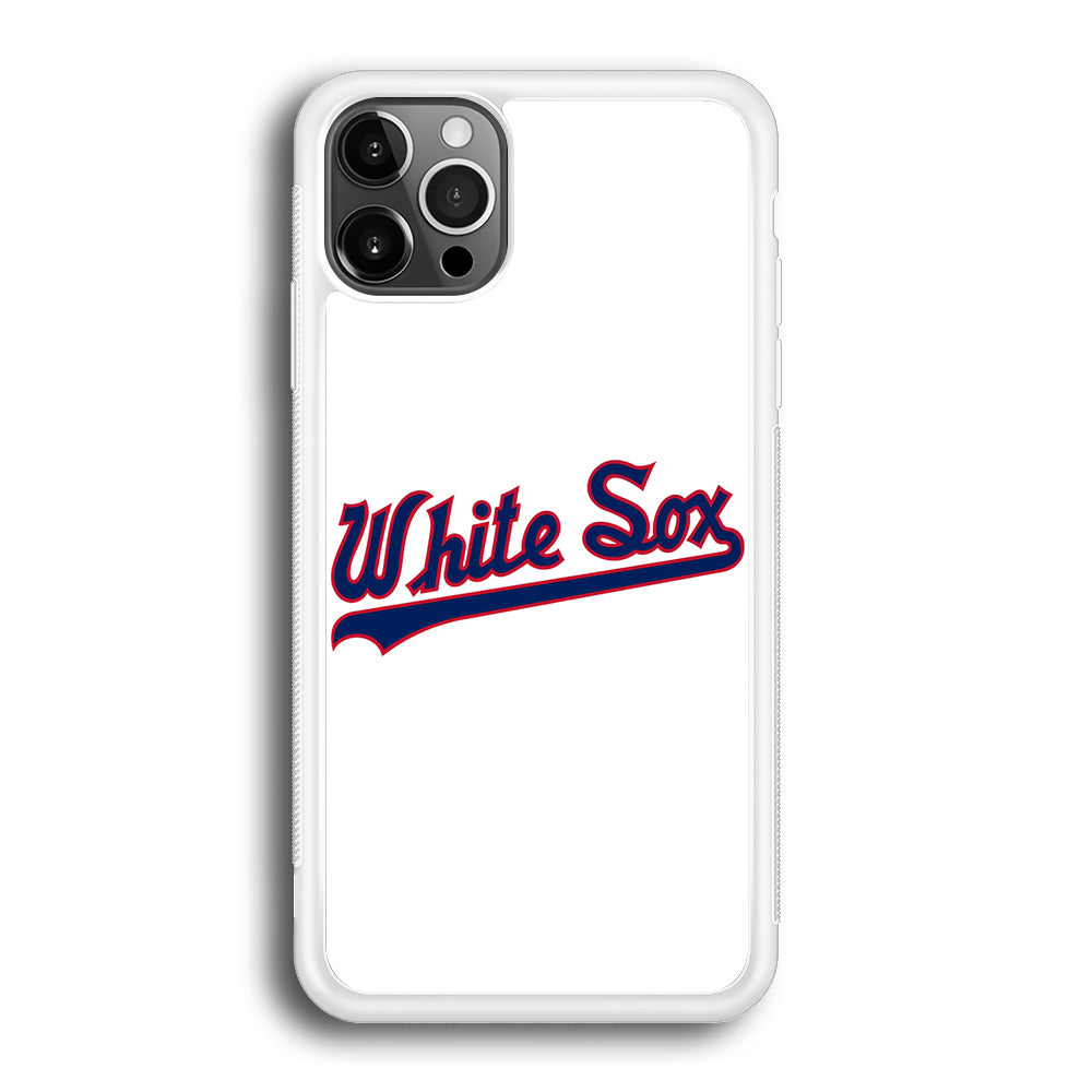 Baseball Chicago White Sox MLB 001 iPhone 12 Pro Case-Phone Case-Rubber White (2D Case)-Altracase