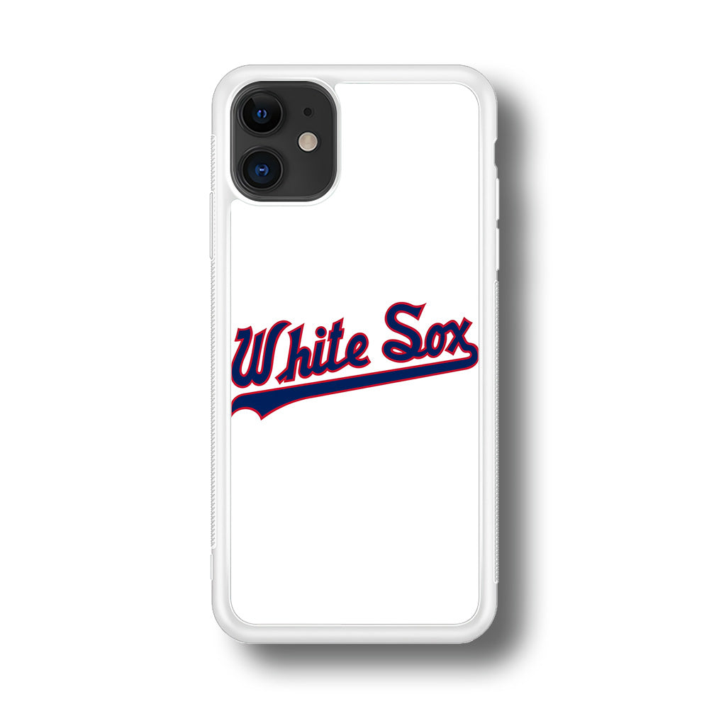 Baseball Chicago White Sox MLB 001 iPhone 11 Case-Phone Case-Rubber White (2D Case)-Altracase