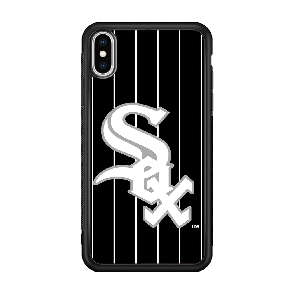 Baseball Chicago White Sox MLB 002 iPhone Xs Max Case-Phone Case-Rubber Black (2D Case)-Altracase