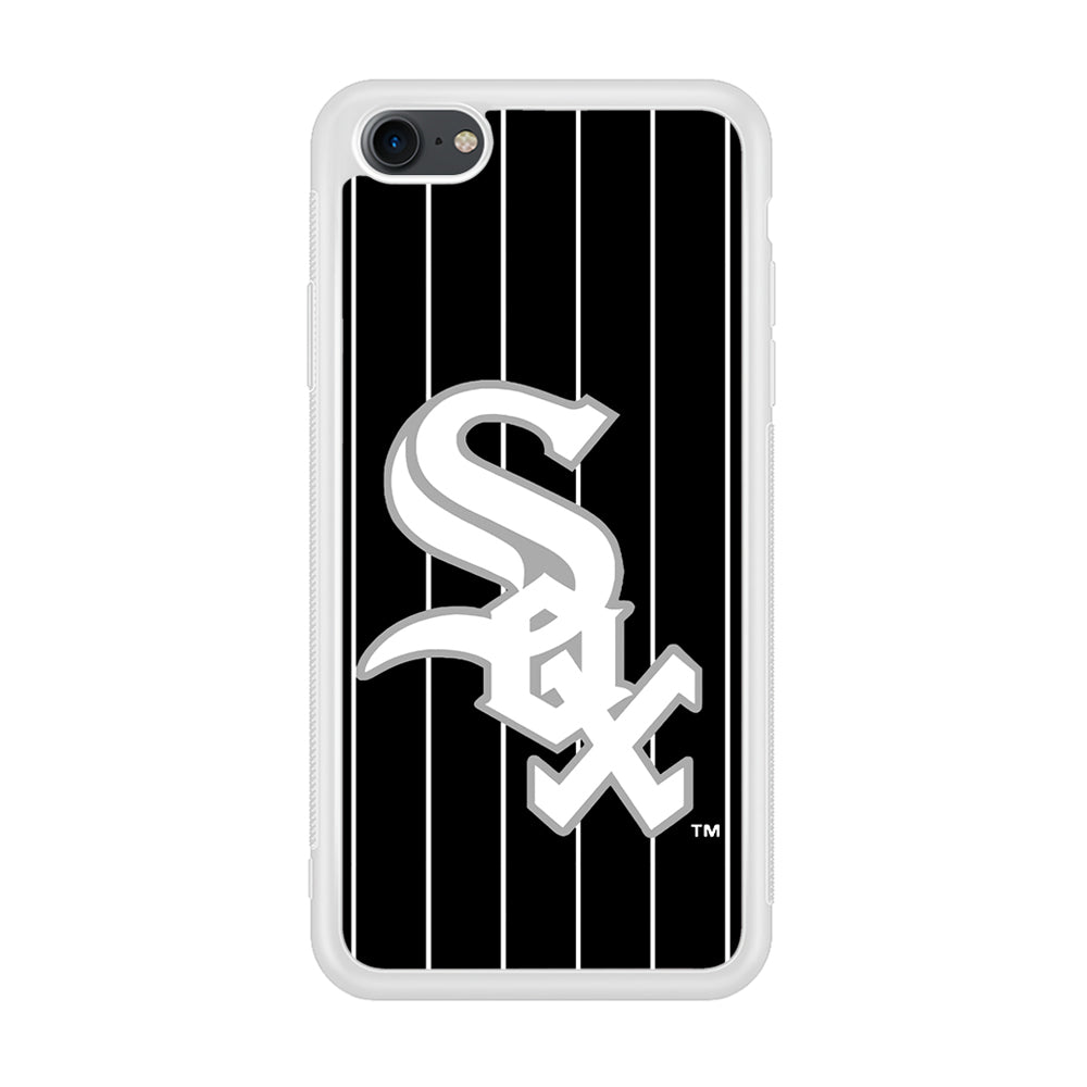 Baseball Chicago White Sox MLB 002 iPhone 7 Case-Phone Case-Rubber White (2D Case)-Altracase