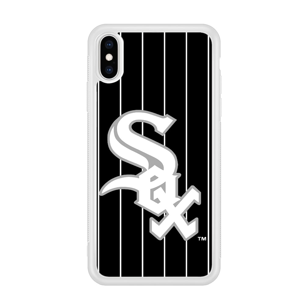 Baseball Chicago White Sox MLB 002 iPhone Xs Max Case-Phone Case-Rubber White (2D Case)-Altracase
