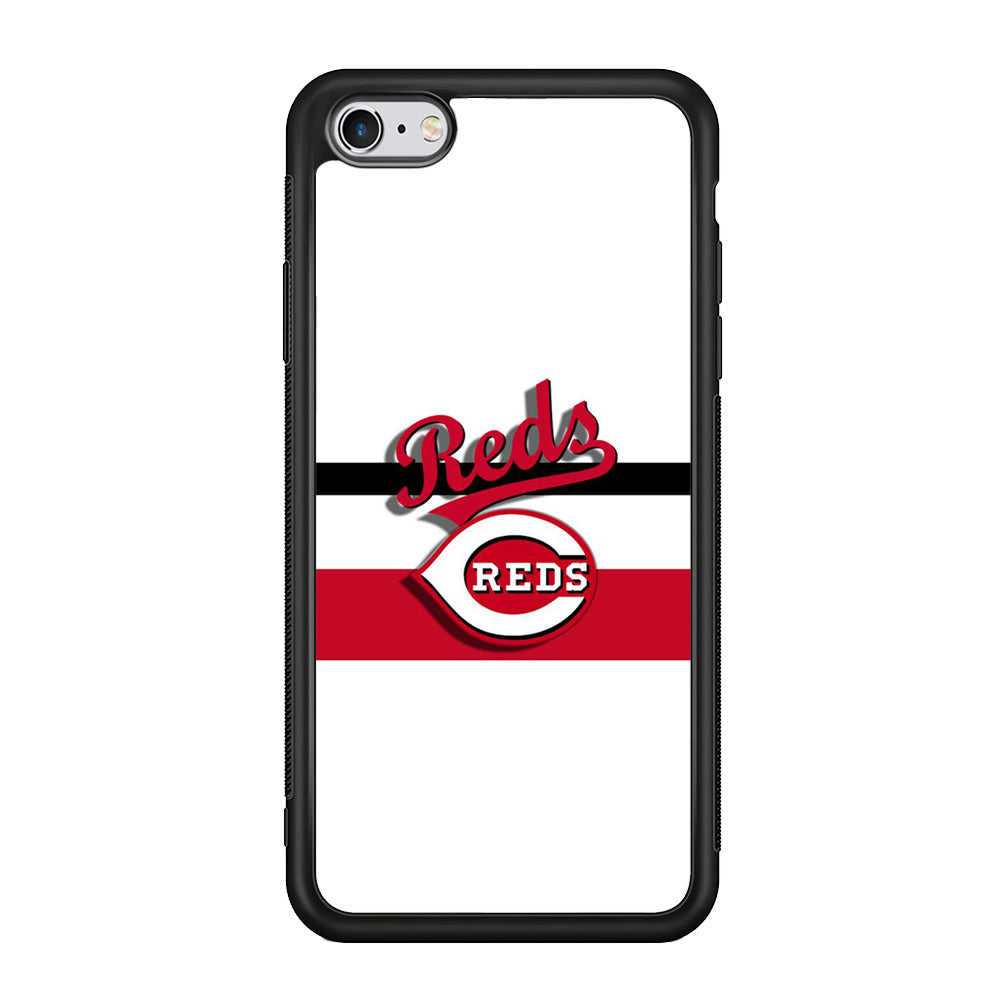 Baseball Cincinnati Reds MLB 001 iPhone 6 Plus | 6s Plus Case-Phone Case-Rubber Black (2D Case)-Altracase