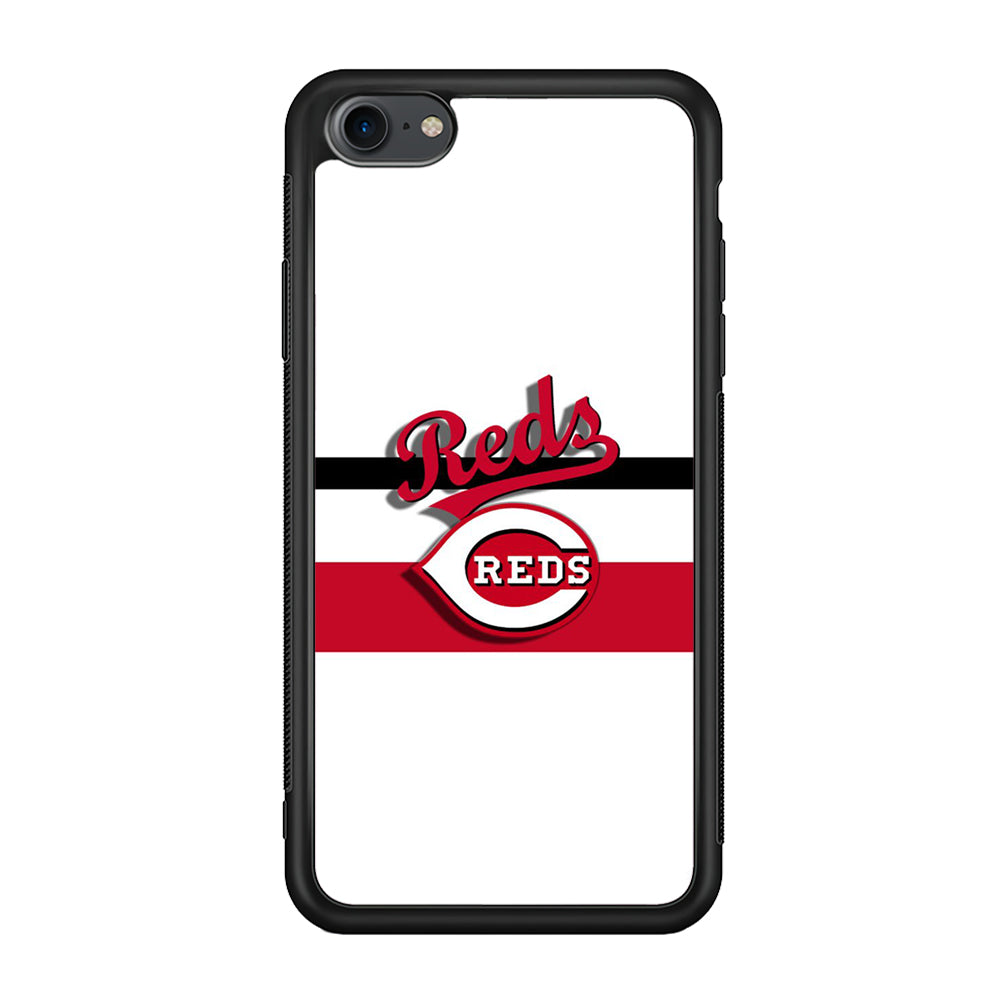 Baseball Cincinnati Reds MLB 001 iPhone 7 Case-Phone Case-Rubber Black (2D Case)-Altracase