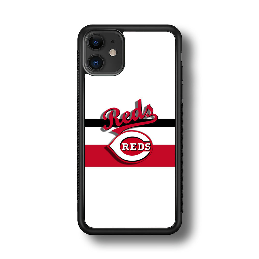 Baseball Cincinnati Reds MLB 001 iPhone 11 Case-Phone Case-Rubber Black (2D Case)-Altracase