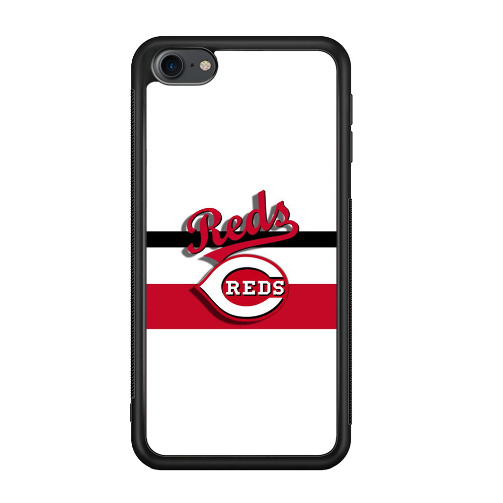 Baseball Cincinnati Reds MLB 001 iPod Touch 6 Case-Phone Case-Rubber White (2D Case)-Altracase