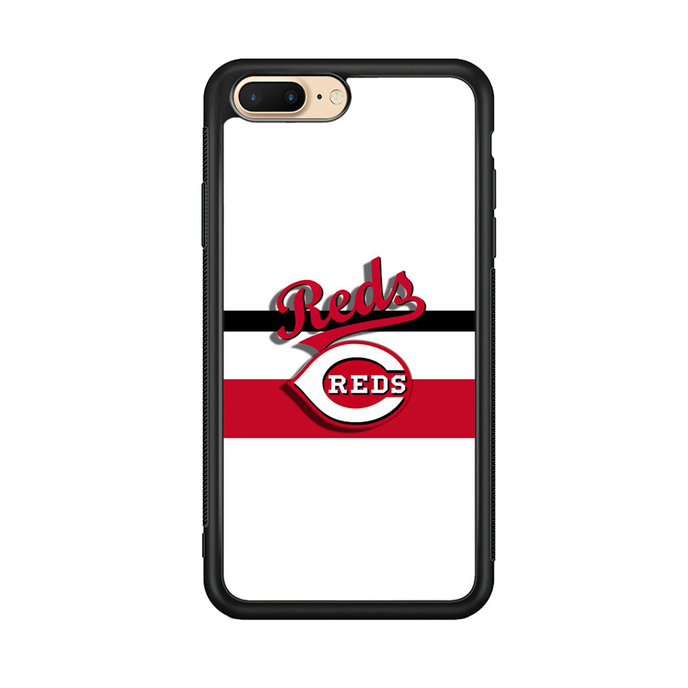 Baseball Cincinnati Reds MLB 001 iPhone 7 Plus Case-Phone Case-Rubber Black (2D Case)-Altracase