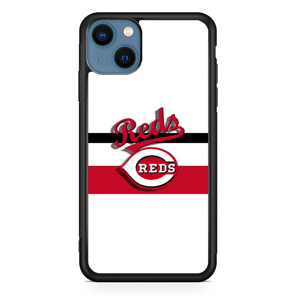 Baseball Cincinnati Reds MLB 001 iPhone 13 Case-Phone Case-Rubber Black (2D Case)-Altracase
