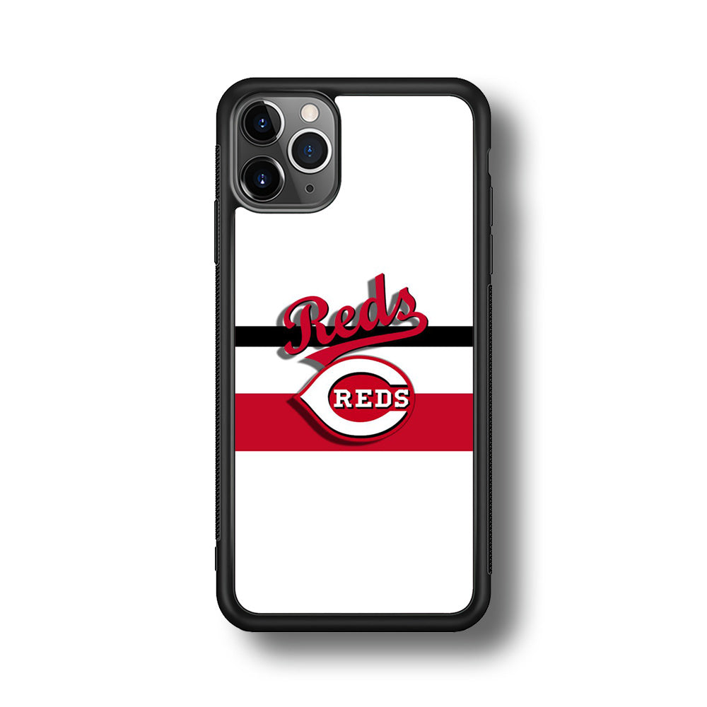 Baseball Cincinnati Reds MLB 001 iPhone 11 Pro Case-Phone Case-Rubber Black (2D Case)-Altracase
