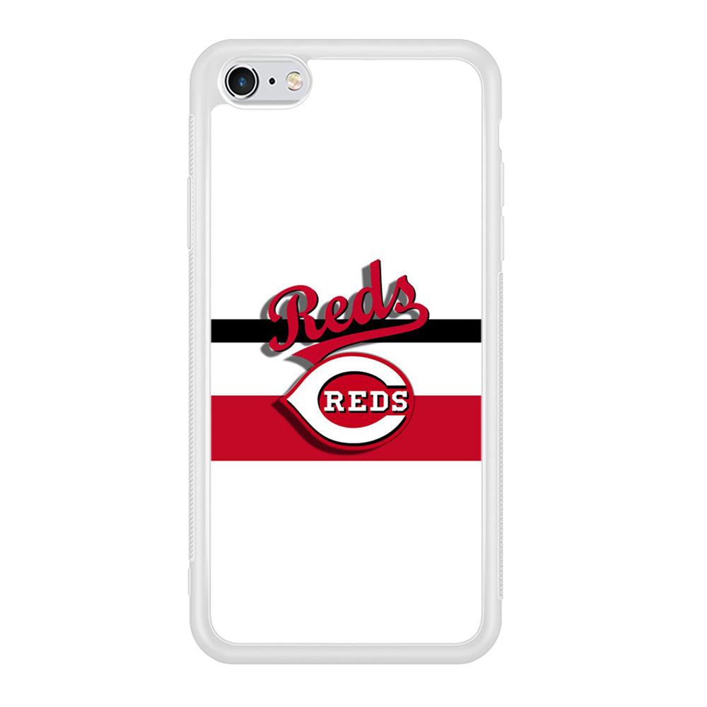 Baseball Cincinnati Reds MLB 001 iPhone 6 Plus | 6s Plus Case-Phone Case-Rubber White (2D Case)-Altracase