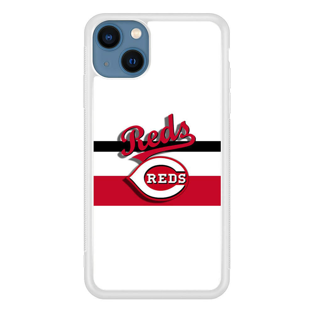 Baseball Cincinnati Reds MLB 001 iPhone 13 Case-Phone Case-Rubber White (2D Case)-Altracase