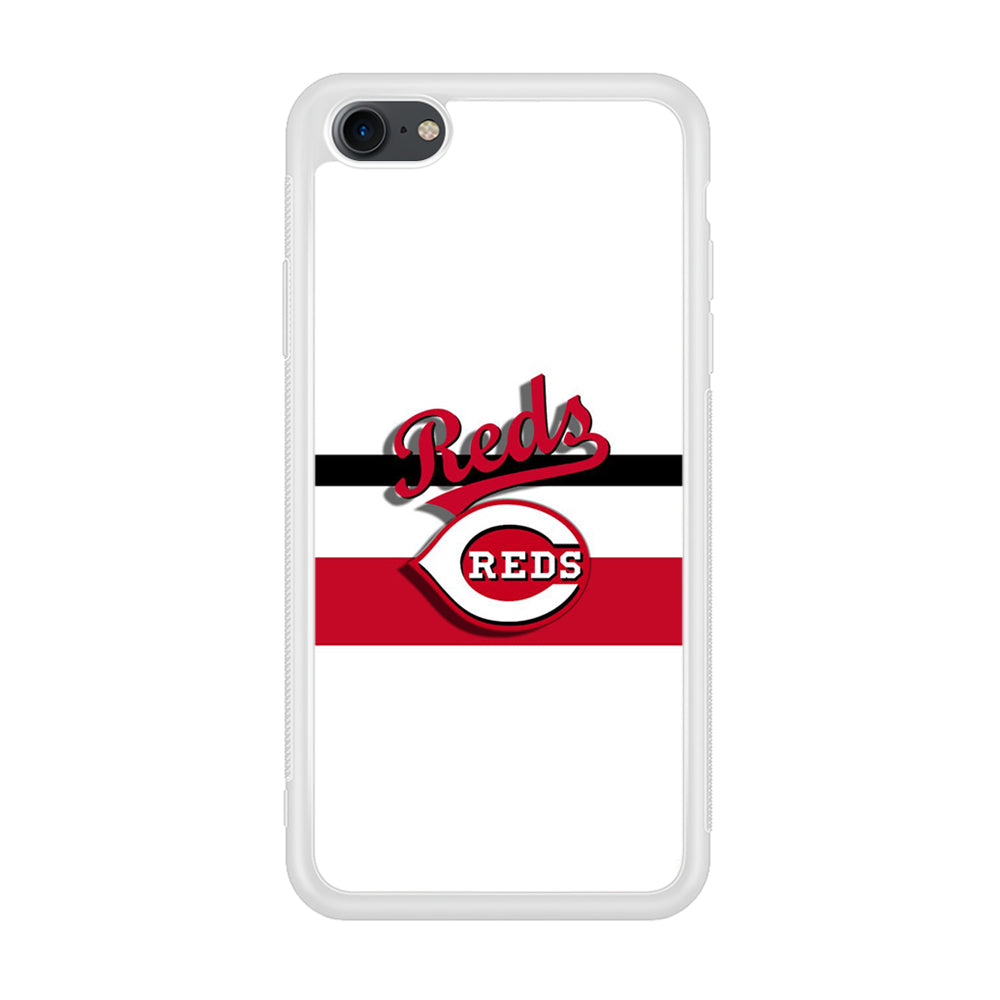 Baseball Cincinnati Reds MLB 001 iPhone 7 Case-Phone Case-Rubber White (2D Case)-Altracase