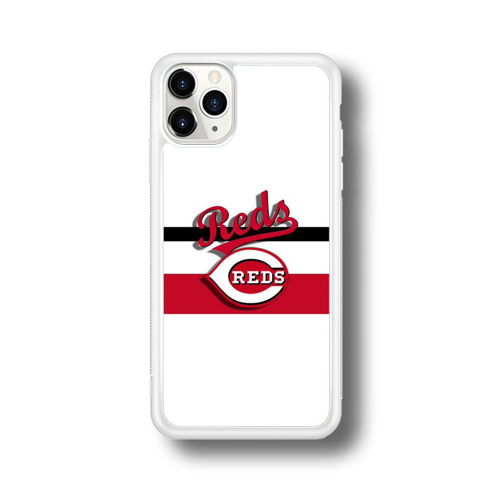 Baseball Cincinnati Reds MLB 001 iPhone 11 Pro Case-Phone Case-Rubber White (2D Case)-Altracase
