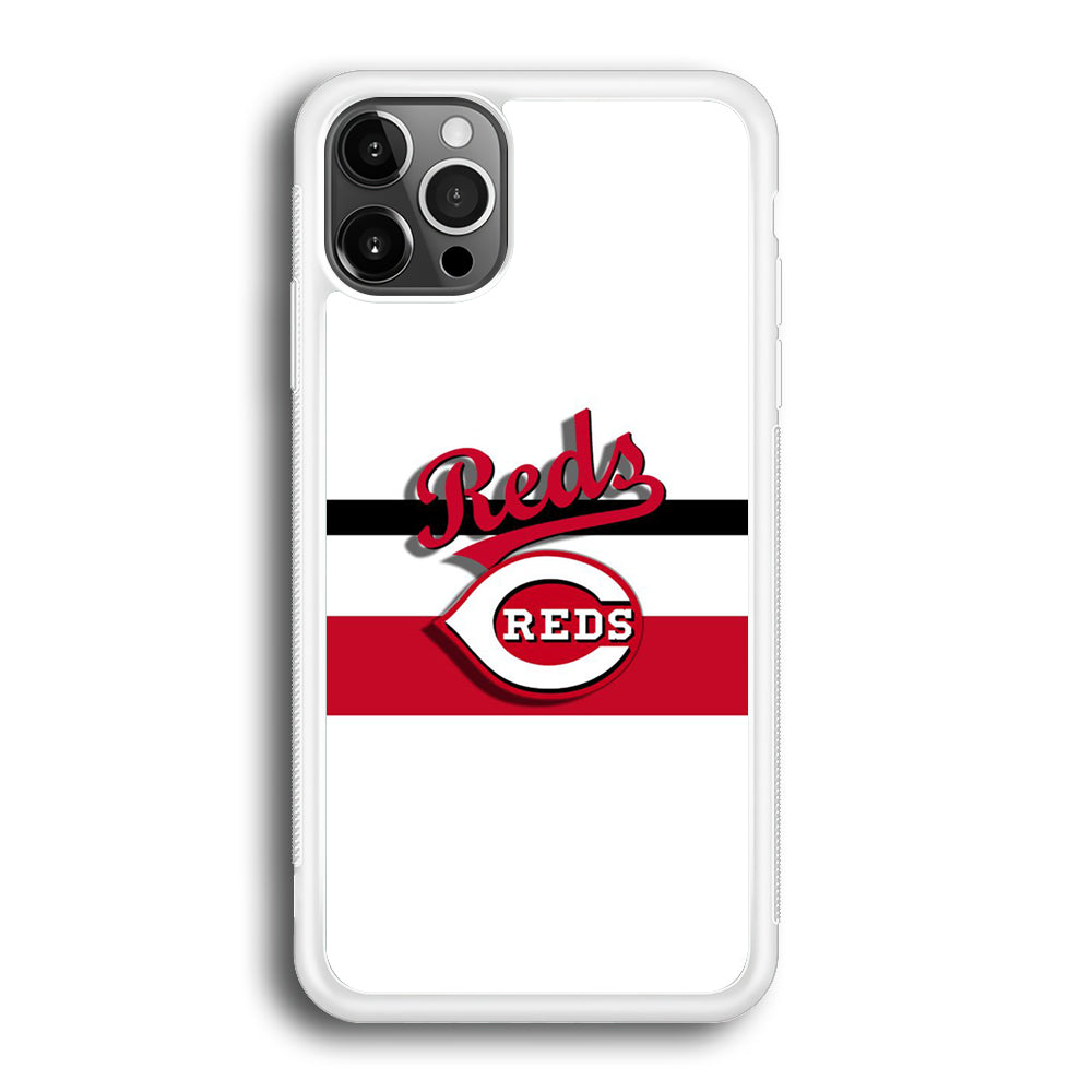 Baseball Cincinnati Reds MLB 001 iPhone 12 Pro Max Case-Phone Case-Rubber White (2D Case)-Altracase