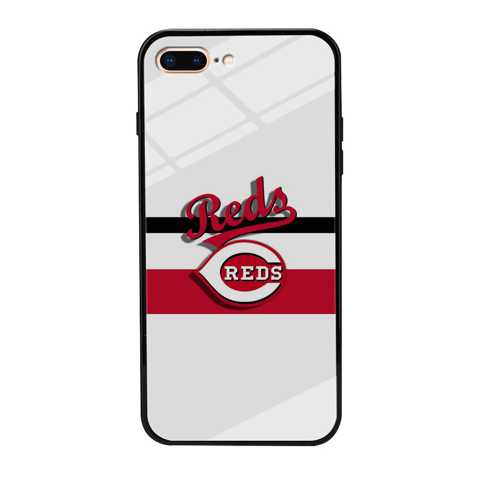 Baseball Cincinnati Reds MLB 001 iPhone 7 Plus Case-Phone Case-Tempered Glass Case-Altracase
