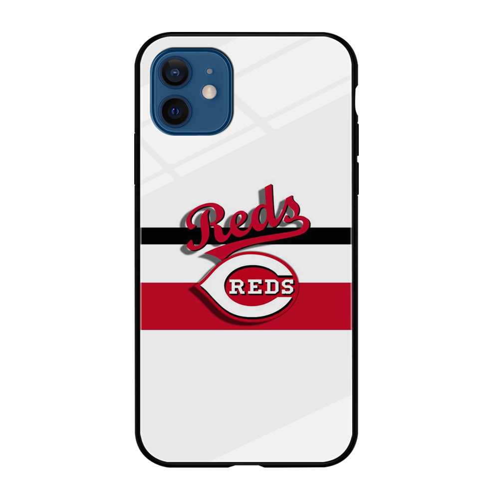 Baseball Cincinnati Reds MLB 001 iPhone 12 Case-Phone Case-Tempered Glass Case-Altracase