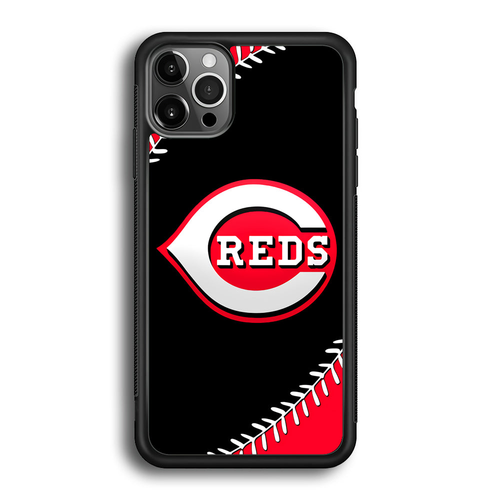 Baseball Cincinnati Reds MLB 002 iPhone 12 Pro Case-Phone Case-Rubber Black (2D Case)-Altracase
