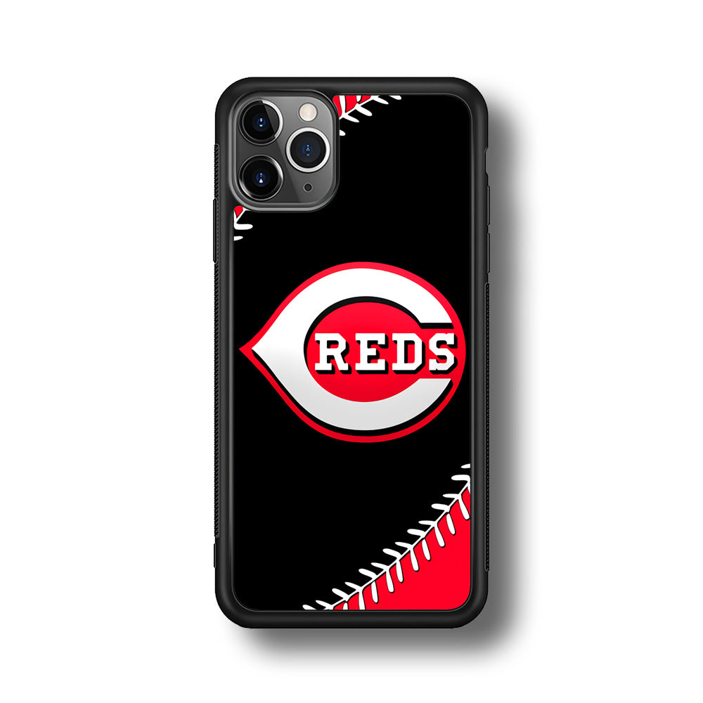 Baseball Cincinnati Reds MLB 002 iPhone 11 Pro Case-Phone Case-Rubber Black (2D Case)-Altracase