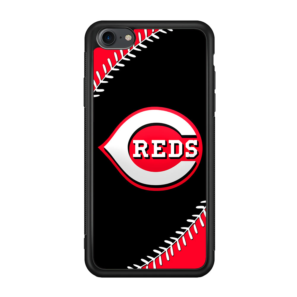 Baseball Cincinnati Reds MLB 002 iPhone 7 Case-Phone Case-Rubber Black (2D Case)-Altracase